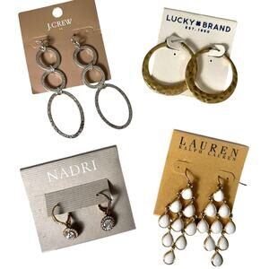 NEW 4 PC Earring SET – Nordstrom Nadri + Ralph Lauren + Lucky Brand + J. Crew